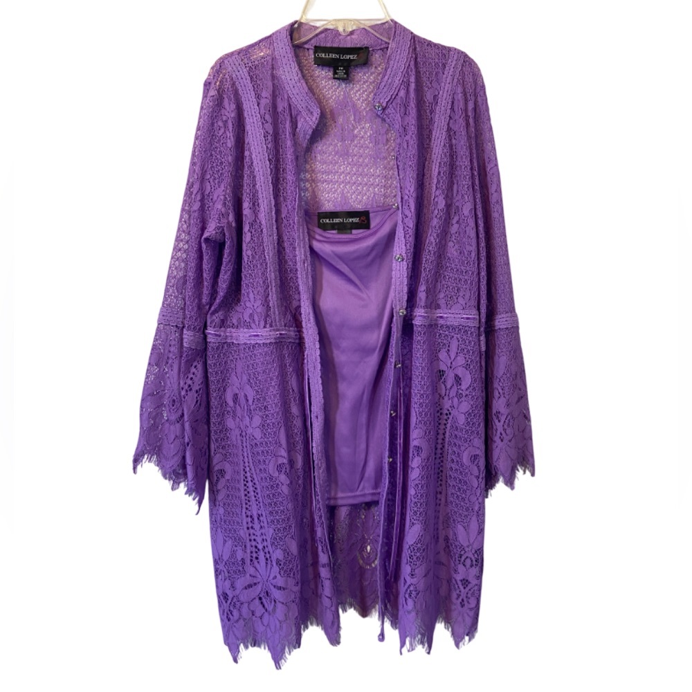 Colleen Lopez Lace Cover-Up and Tank Size PM - Picture 6 of 16